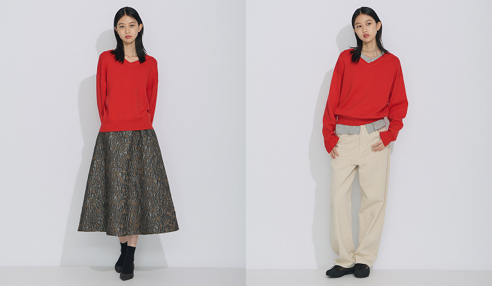 9アイテムで作る秋の着まわし 27style