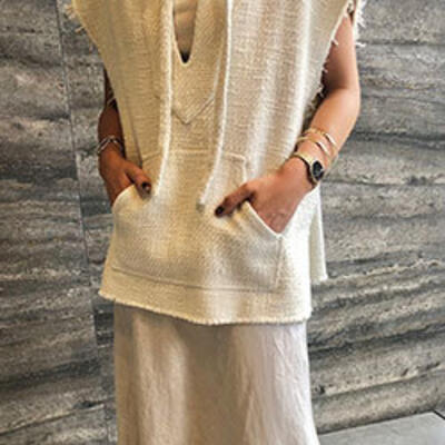 リネン×〇〇の異素材で楽しむワントーンコーデ