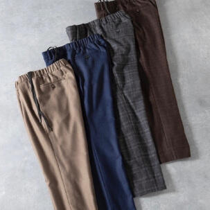 上品で洗えるフランネルイージーパンツ