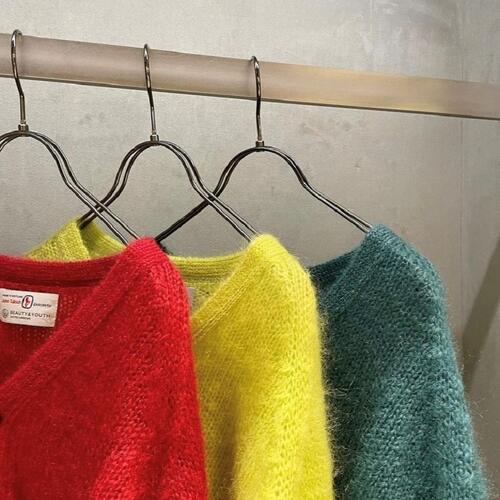 この冬頼れる、モヘアカーディガン