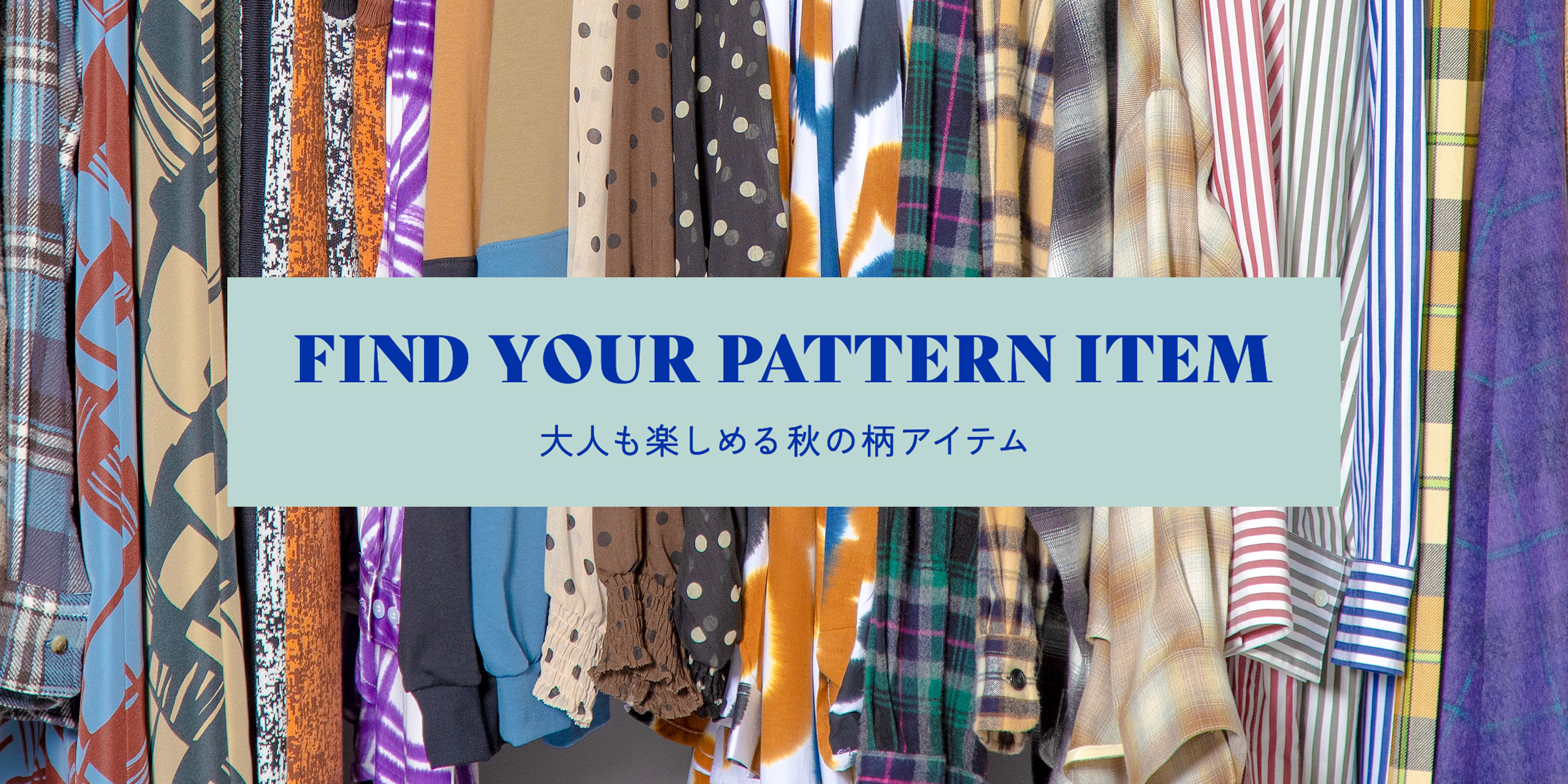 FIND YOUR PATTERN ITEM ~大人も楽しめる秋の柄アイテム~