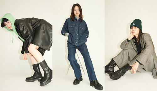 Her mood.#5 セットアップとブーツの理想の組み合わせ。