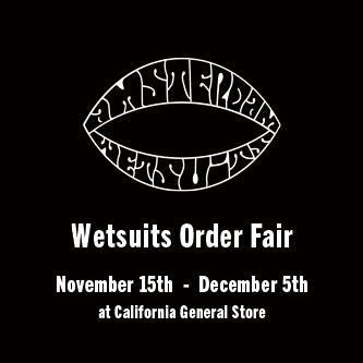 <AMSTERDAM WETSUITS>のオーダーフェアを開催いたします。