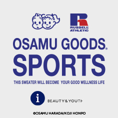 OSAMU GOODS®️×RUSSELL ATHLETIC×info.BEAUTY&YOUTH コラボレーションアイテム発売