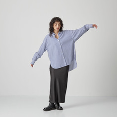 "ラフゆるこなれストライプシャツ"