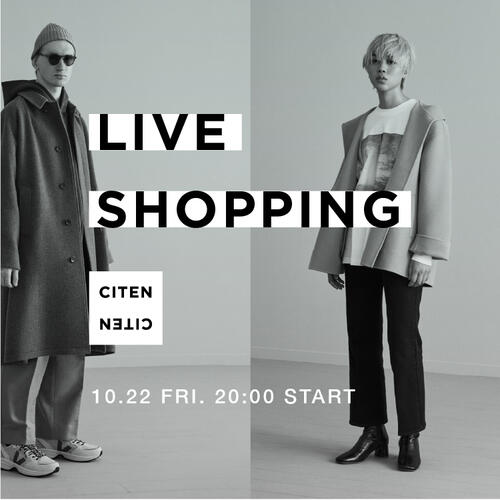 【LIVE SHOPPING】10.22 FRI. 20:00 START "RECOMMENDED ITEMS"