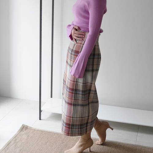 【EMMEL REFINES】|<PICK UP>バリチェックスカート"新色ベージュ"通常販売開始!