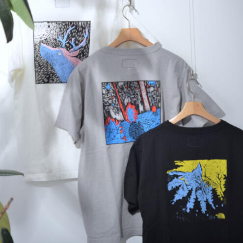 THE NORTH FACE PURPLE LABEL × green label relaxing 別注グラフィックTシャツ