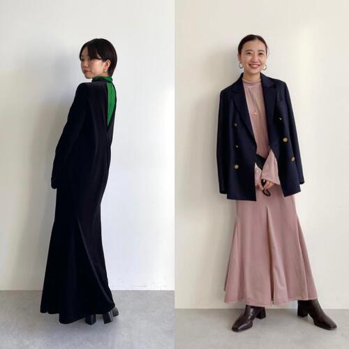 【EMMEL REFINES】わたなべ麻衣さんコラボアイテムを身長別にご紹介！≪ベロアワンピース編≫