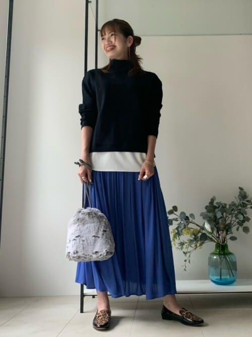 21 22冬のスカートコーデはxラインを意識して フェミニンがキーワード ブログ Green Label Relaxing