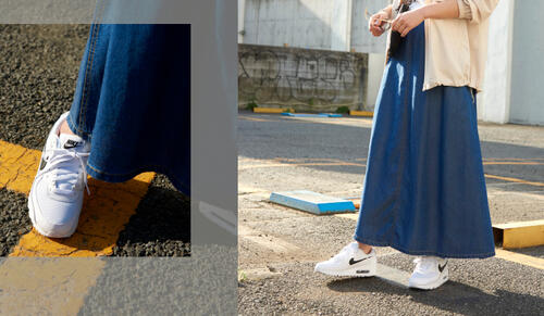 フレアスカート×スニーカーの3大鉄板コーデ 