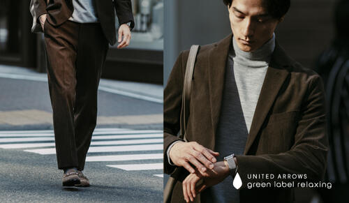 【極美品】UNITED ARROWS／レジメンタル／サテン／ネイビー×ブラウン ネイビー ベーシック レジメンタル ネクタイ