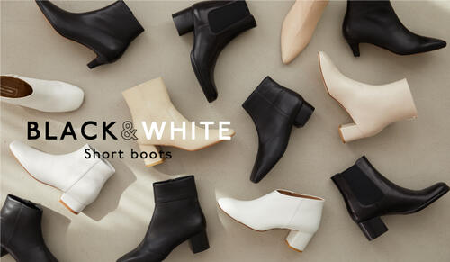 BLACK＆WHITE Short boots