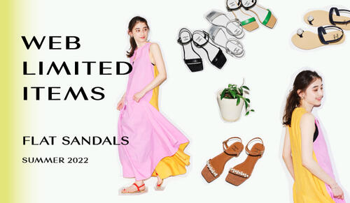 WEB LIMITED ITEMS "FLAT SANDALS"
