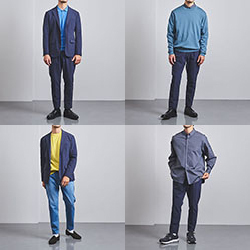 スーツを着まわしてみました