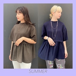 暑い日でも着れる！5分袖ブラウス