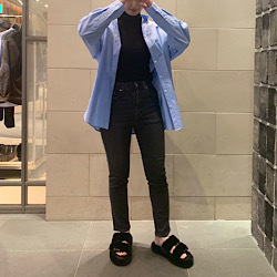 デニムでラフに