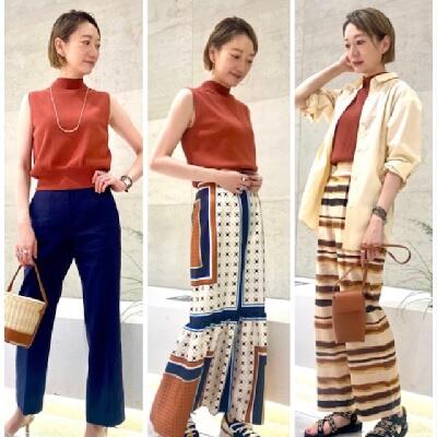 夏から秋へのブリッジアイテム、着回しニット！！