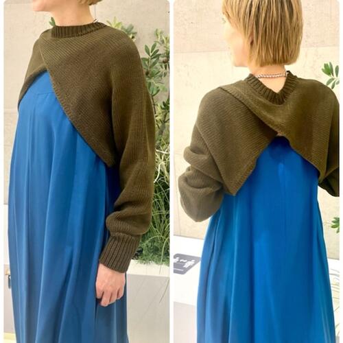 夏のスタイルにニットを足す