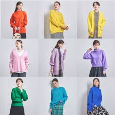 気分高まるカラーニット