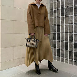 抜け感スキッパーニット