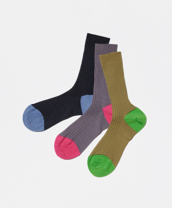 2tone Rib Socks