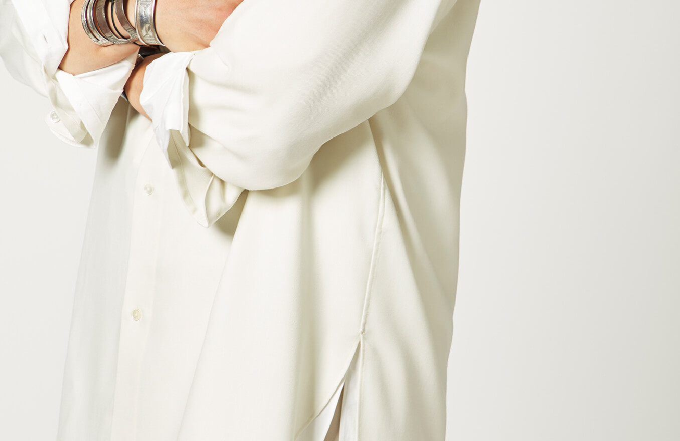 UNITED ARROWS / Wool Band Callar Shirt