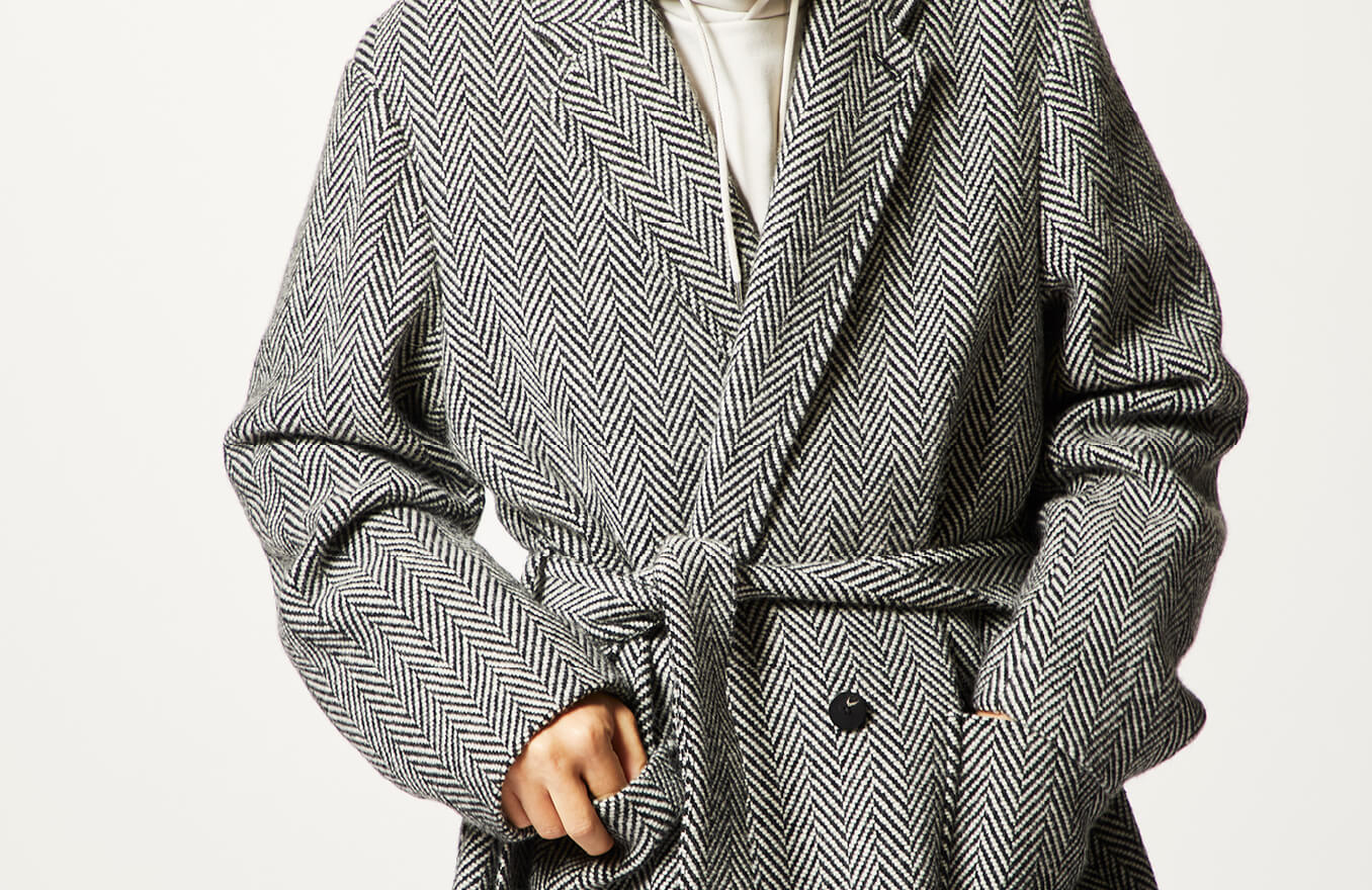 UNITED ARROWS / Herringbone Belted Coat