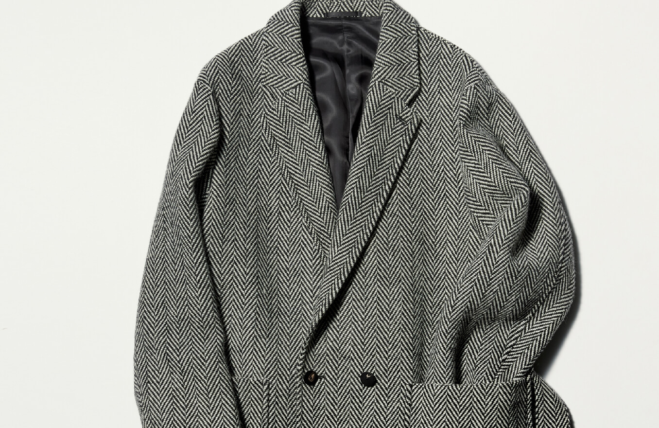 UNITED ARROWS / Herringbone Belted Coat