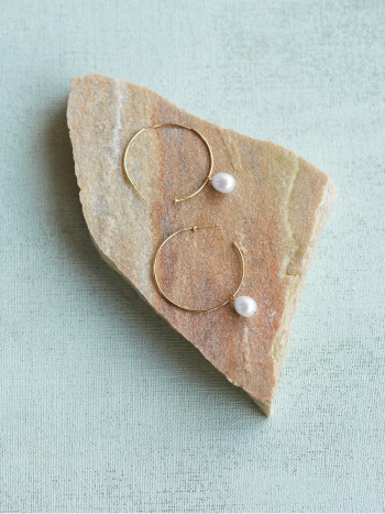 HOOP BAROQUE PEARL PIERCE