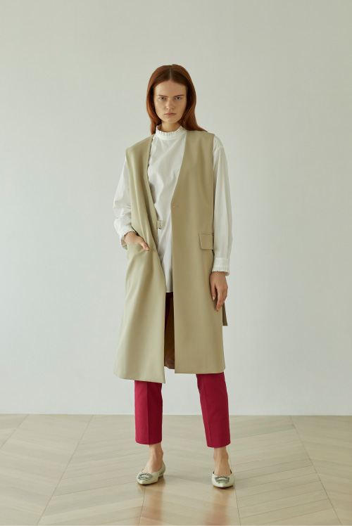 Dobby Color Slim Pants