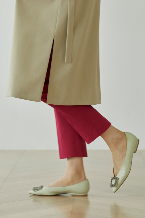 Dobby Color Slim Pants