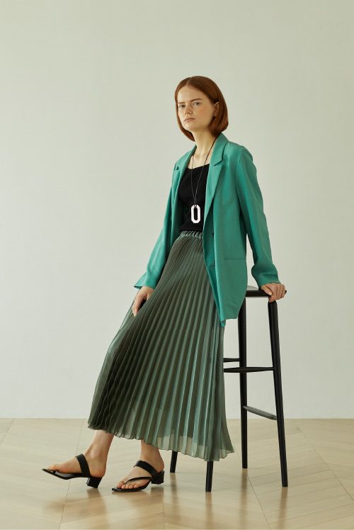 Glitter Pleated Skirt