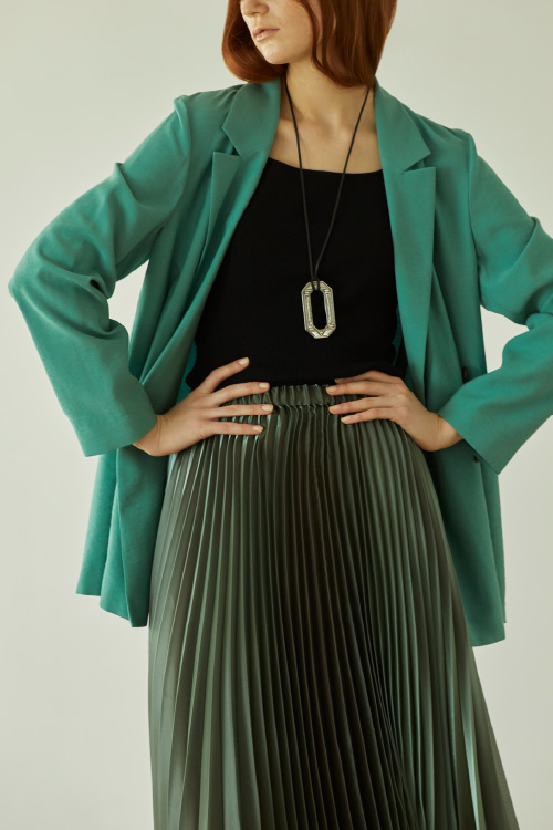 Glitter Pleated Skirt