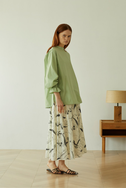 Cotton Sheer Maxi Skirt