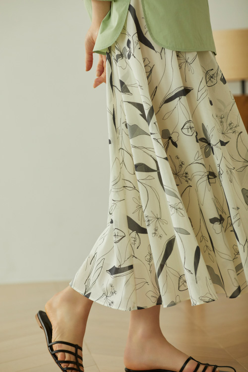 Cotton Sheer Maxi Skirt