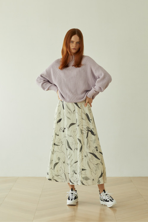 Cotton Sheer Maxi Skirt Style Variation