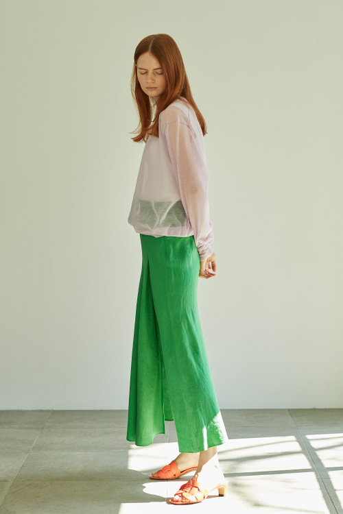 Linen Wrap Long Skirt
