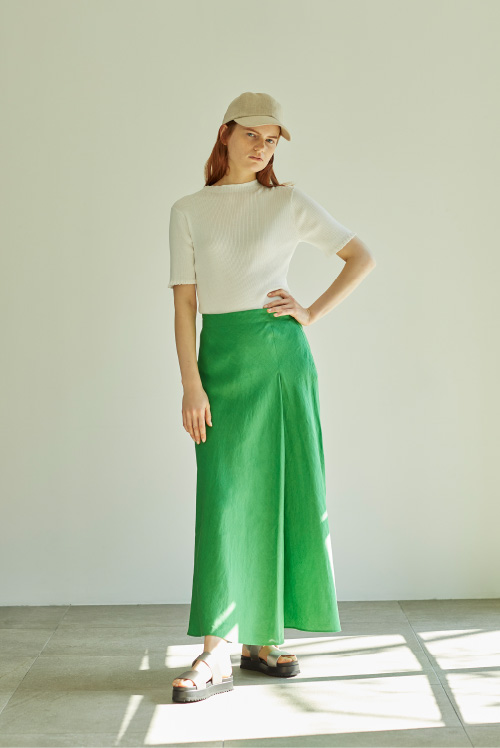 Linen Wrap Long Skirt Style Variation