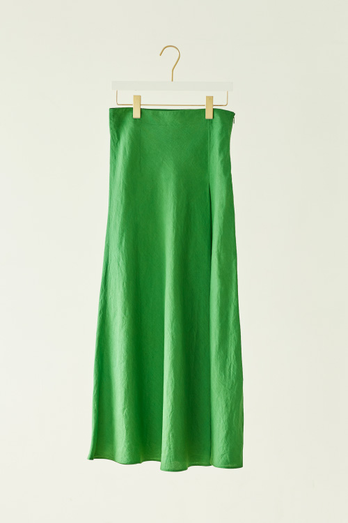 Linen Wrap Long Skirt