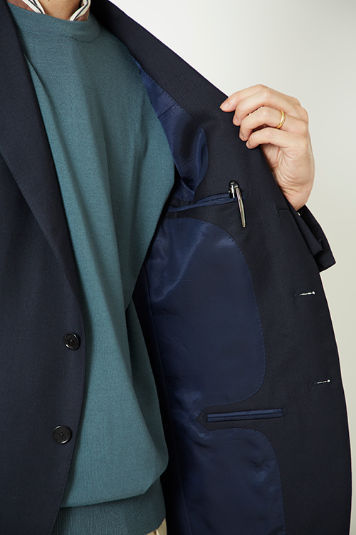SOVEREIGN ソブリン ネイビー ウィンドウペイン 3B ジャケット スタンダードアイテムこそ、オーダーで | UNITED ARROWS
