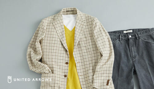 tofu★UNITED ARROWS グレーチェック柄 ジャケット46 ★ tofu☆UNITED ARROWS グレーチェック柄 ジャケット46 UNITED