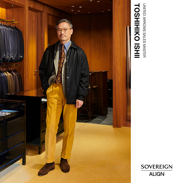 SOVEREIGN × ALIGN>の共同製作「テーラードコーチジャケット SOVEREIGN × ALIGN>の共同製作「テーラードコーチジャケット