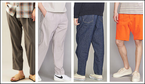 デイリーに使える、旬のボトムス4選。