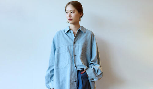 〈THE NEW DENIM PROJECT® 〉の素材でつくる、サステナブルな背景が見える服。