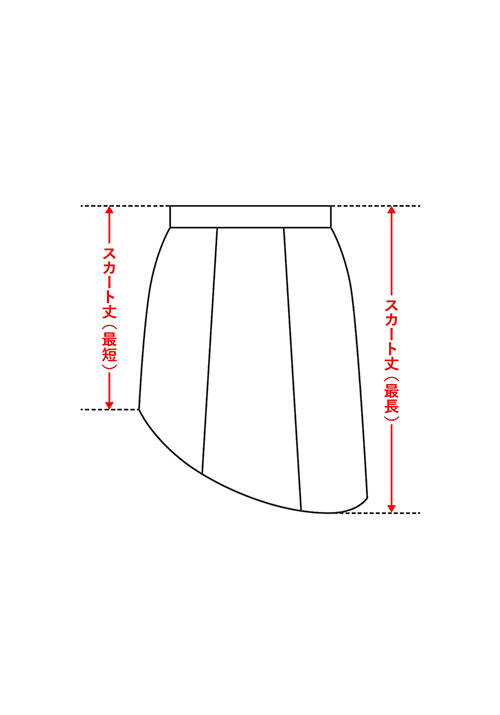 スカート アシンメトリー