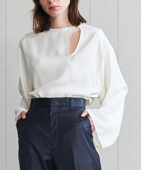 ＜H＞RAYON WIDE SLEEVE BLOUSE
