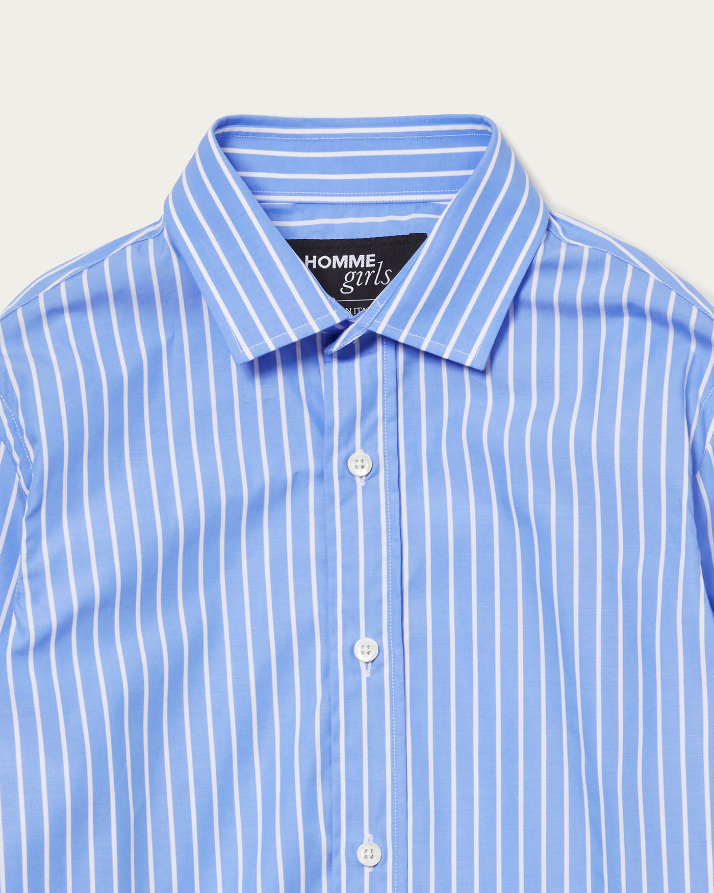 Homme gils(オムガールズ)のダブルシャツブルーカラー|長袖 Homme gils(オムガールズ)のダブルシャツブルーカラー|長袖