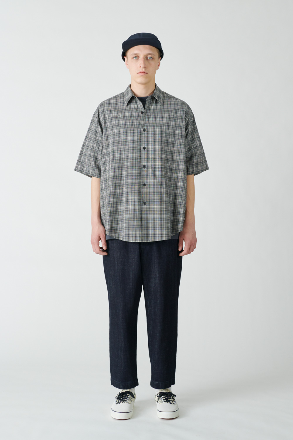 AURALEE 半袖シャツ UNITEDARROWS別注 グレー系チェック 1274-599-0684 | BEAUTY&YOUTH | MEN | 2021 SPRING SUMMER