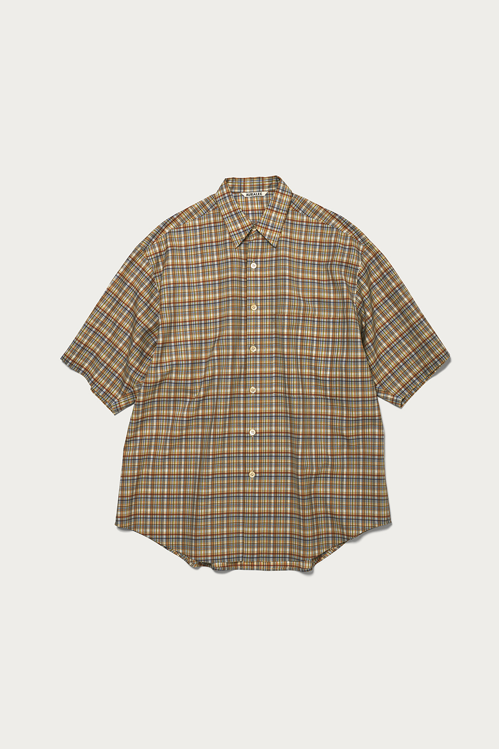 AURALEE＞ SUPER LIGHT WOOL CHECK SHIRT/スーパーライト ウール